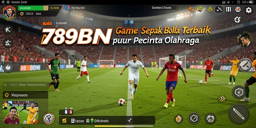 Tampilan gameplay seru dari 789BNI dengan aksi sepak bola yang mendebarkan.