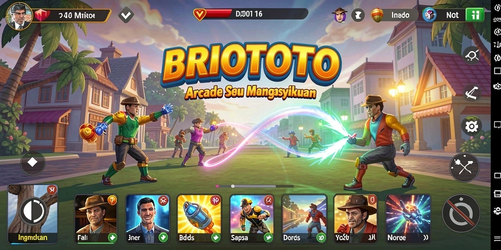 Tampilan seru gameplay <strong>BRIOTOTO</strong> yang mengasyikkan di layar.