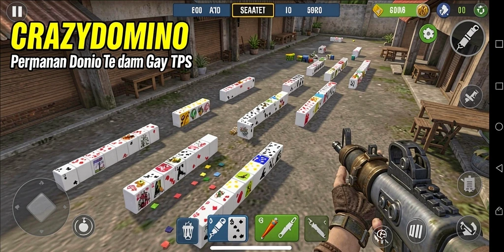 Tangkapan layar dari gameplay seru CRAZYDOMINO