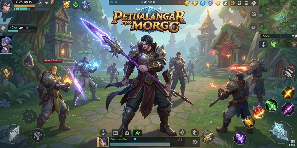 Tampilan gameplay seru dari CRS99 dengan pertarungan epik di dunia MMORPG.