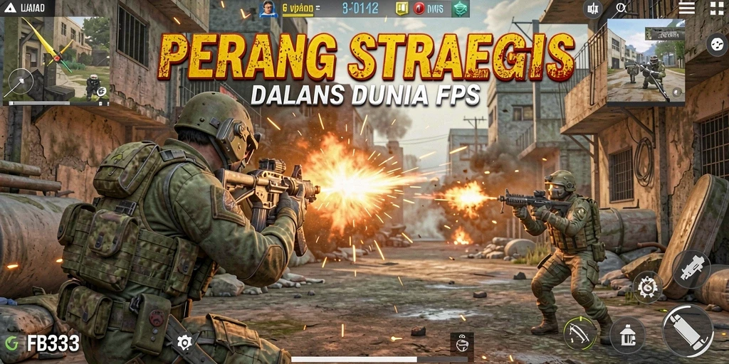 Tampilan gameplay FB333 yang memukau dalam pertempuran FPS.