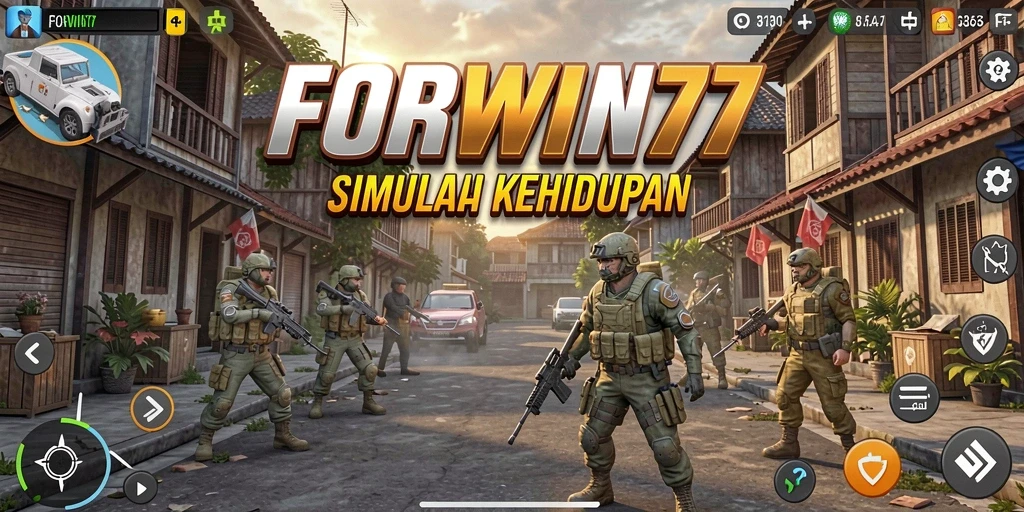 Tampilan gameplay yang menarik dari FORWIN77 dengan interaksi karakter yang hidup.