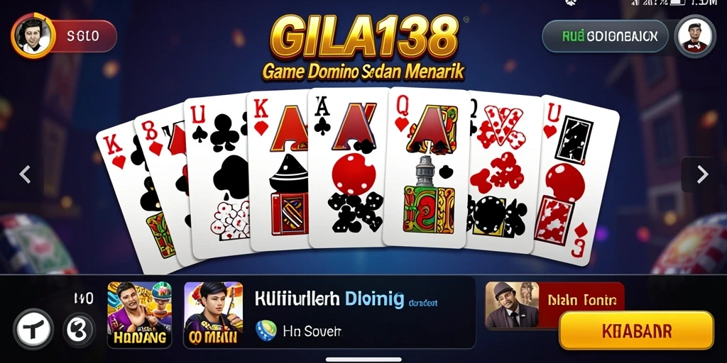 Tampilan gameplay seru di GILA138 dengan Domino.