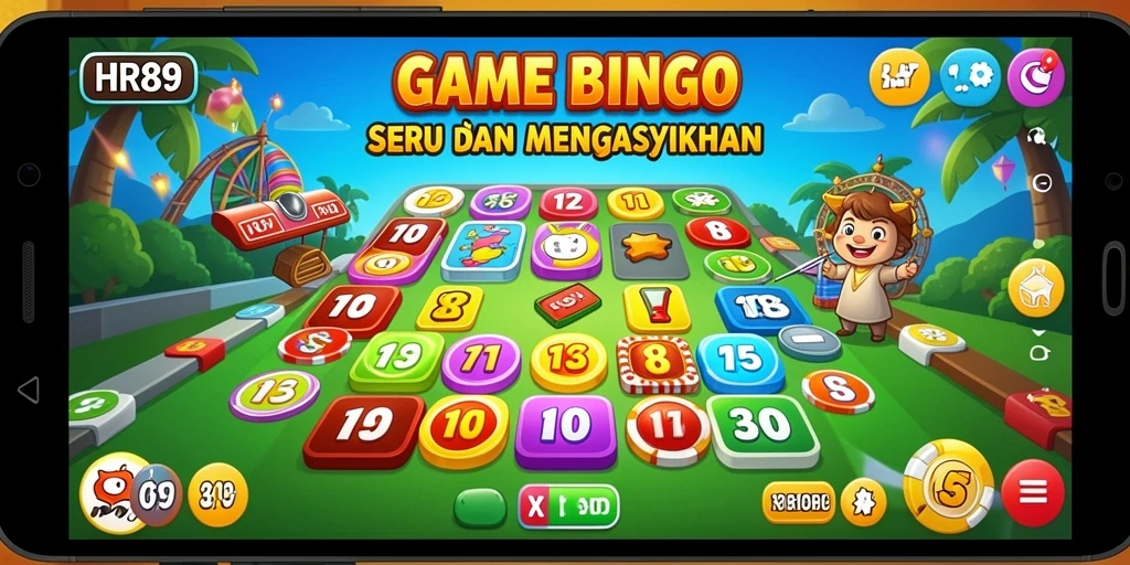 Screenshot utama HR89 menampilkan gameplay Bingo yang seru dan interaktif.