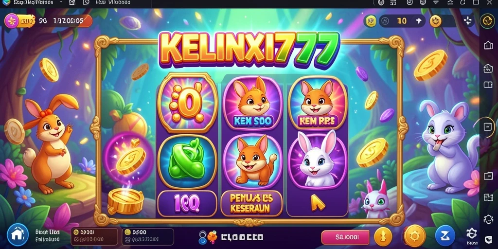 Tampilan gameplay slot KELINCI777 yang mengasyikkan dan interaktif.