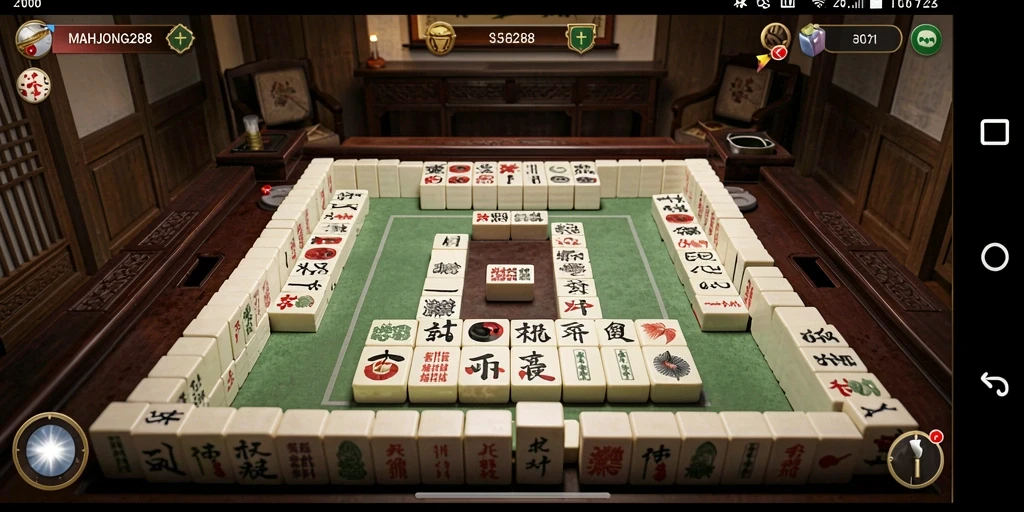 Tampilan screenshot gameplay <strong>MAHJONG288</strong> yang menarik dan interaktif.