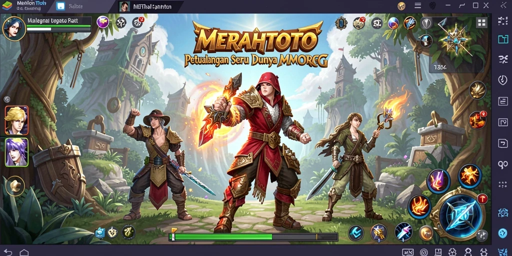 Tangkapan layar gameplay <strong>MERAHTOTO</strong> menunjukkan momen seru dalam pertempuran.