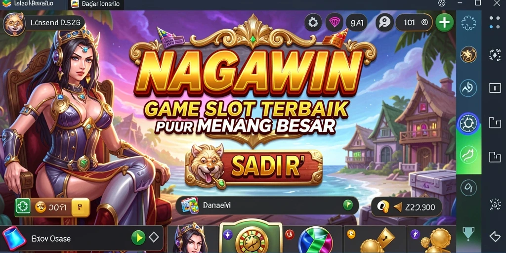 Tampilan screenshot NAGAWIN menampilkan mesin Slot dengan tema menarik.