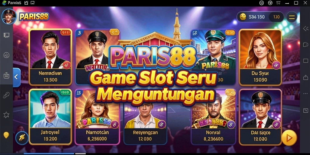 Gambaran menarik gameplay Slot PARIS88 yang mendebarkan.