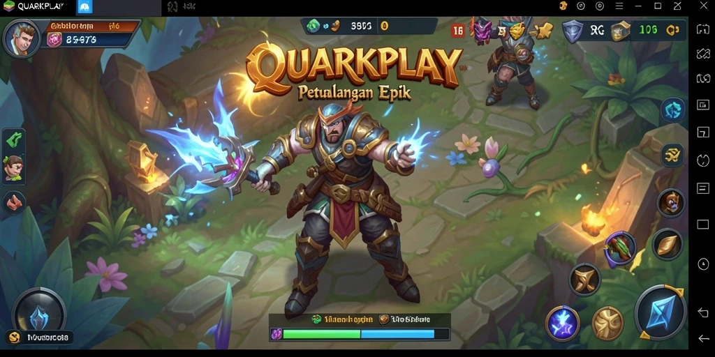 Tangkapan layar menampilkan pertarungan epik dalam <strong>QUARKPLAY</strong> dengan grafis yang memukau.