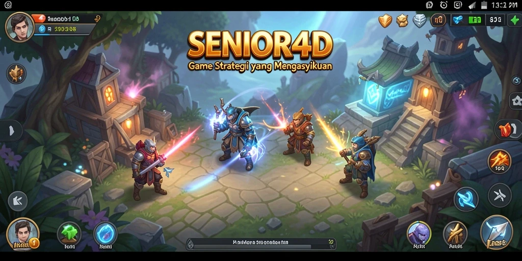 Screenshot gameplay dari SENIOR4D dengan aksi pertempuran yang mendebarkan.