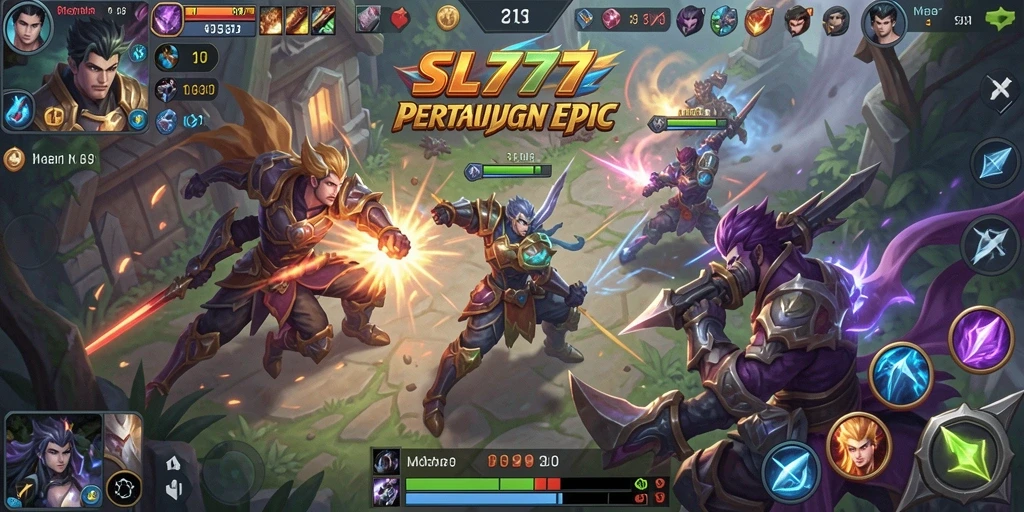 Tampilan gameplay mengesankan dalam pertarungan tim di SL777.