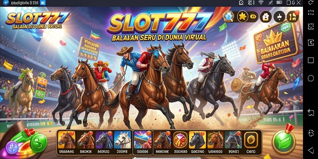Tampilan gameplay balapan yang seru dan mendebarkan di SLOT777.