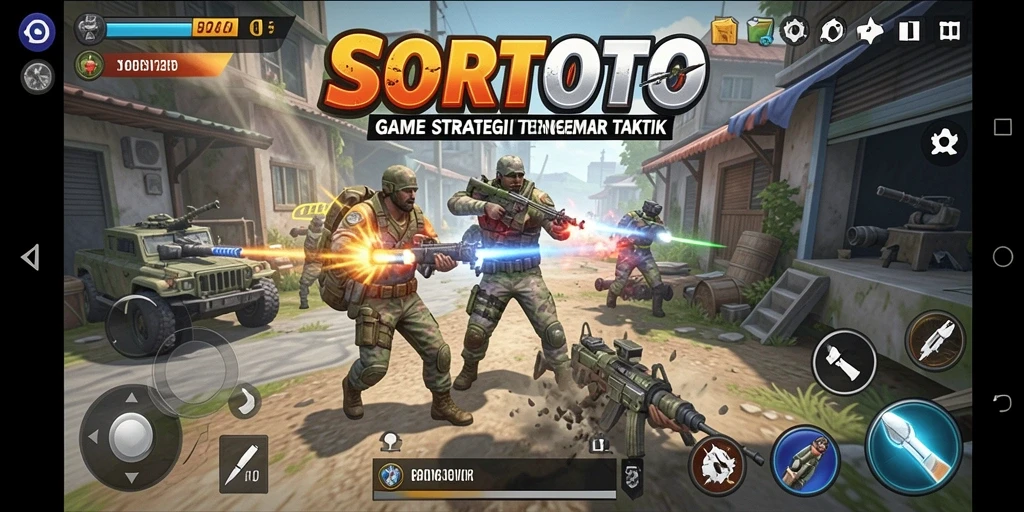 Tampilan gameplay SORTOTO yang menegangkan dan strategis.