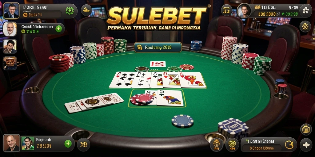Screenshot gameplay SULEBET menampilkan aksi poker yang mendebarkan.