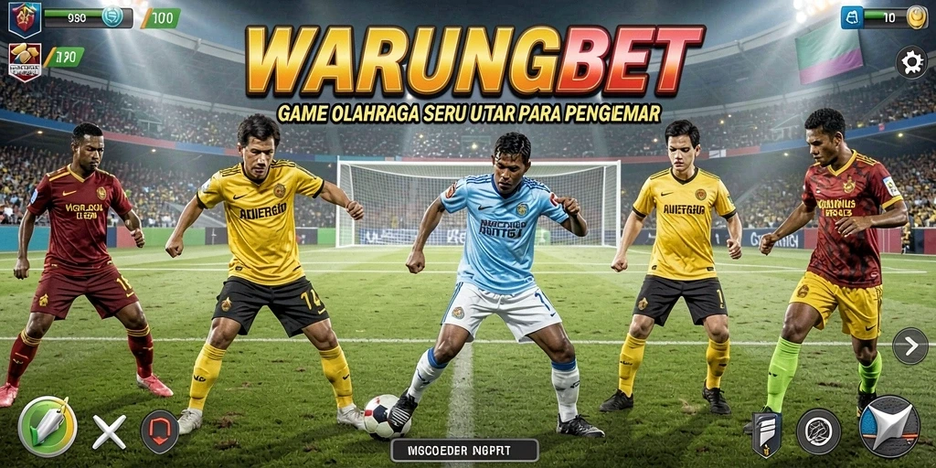 Tampilan gameplay olahraga yang menegangkan dan interaktif.